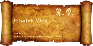 Mihalek Vida névjegykártya